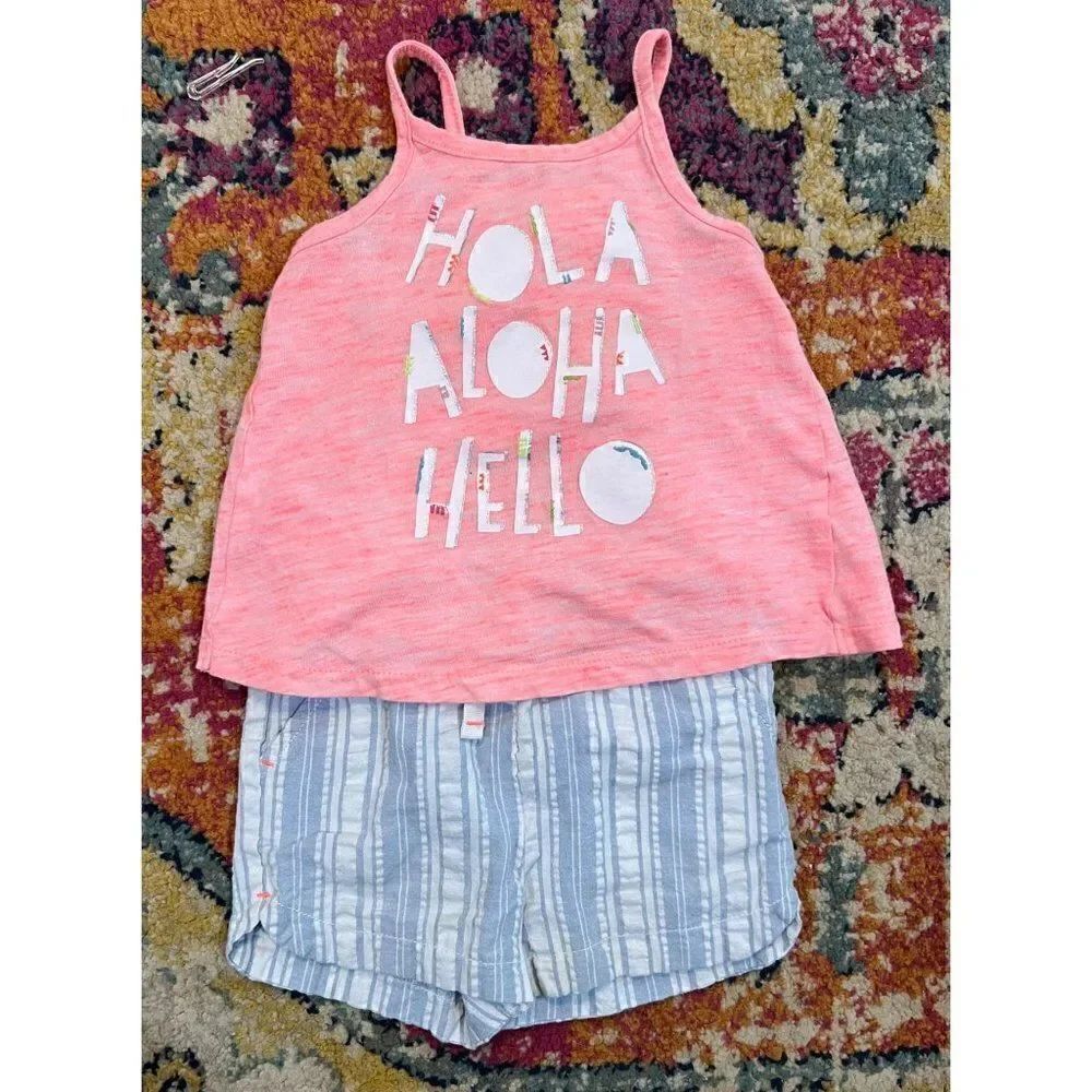 Cat & Jack Toddlers Sleeves Tank and Short Outfit